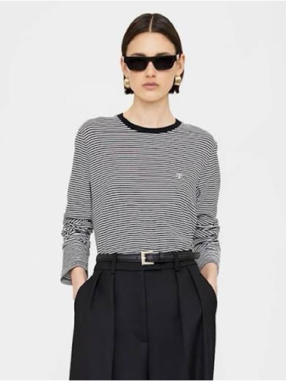 Anine Bing Striped Long Sleeve Shirt